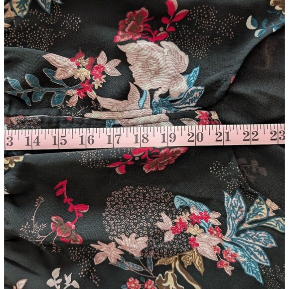 The Pyramid Collection Butterfly Floral Dark Romance Tunic Kimono 1X - Picture 11 of 13